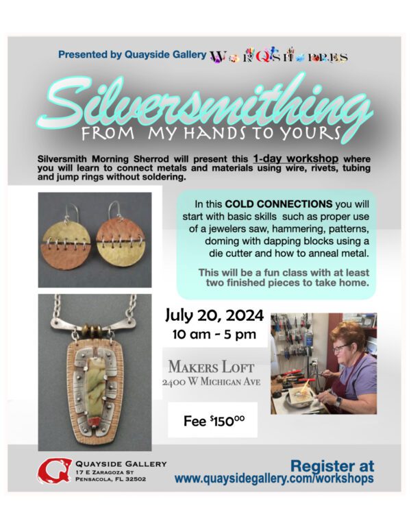 Silversmithing Workshop From My Hands to Yours Cold Connections Tuesday July 23rd