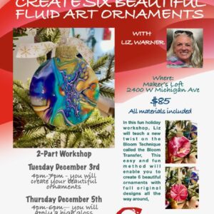 Create a Beautiful Fluid Art Ornament with Liz Warner