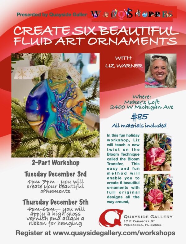 Create a Beautiful Fluid Art Ornament with Liz Warner