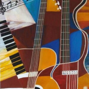 Twisted Guitar 16x20 Acrylic